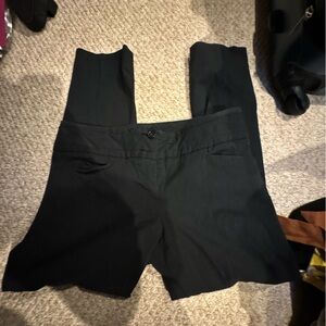 Black cropped slacks
